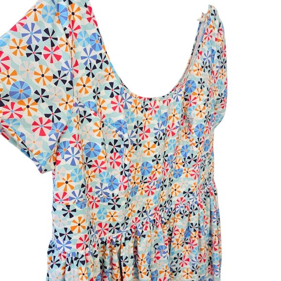 Eshakti Womens Umbrella Print Summer Vacation Resortwear Dress, Size 2X, 22W - Picture 10 of 10